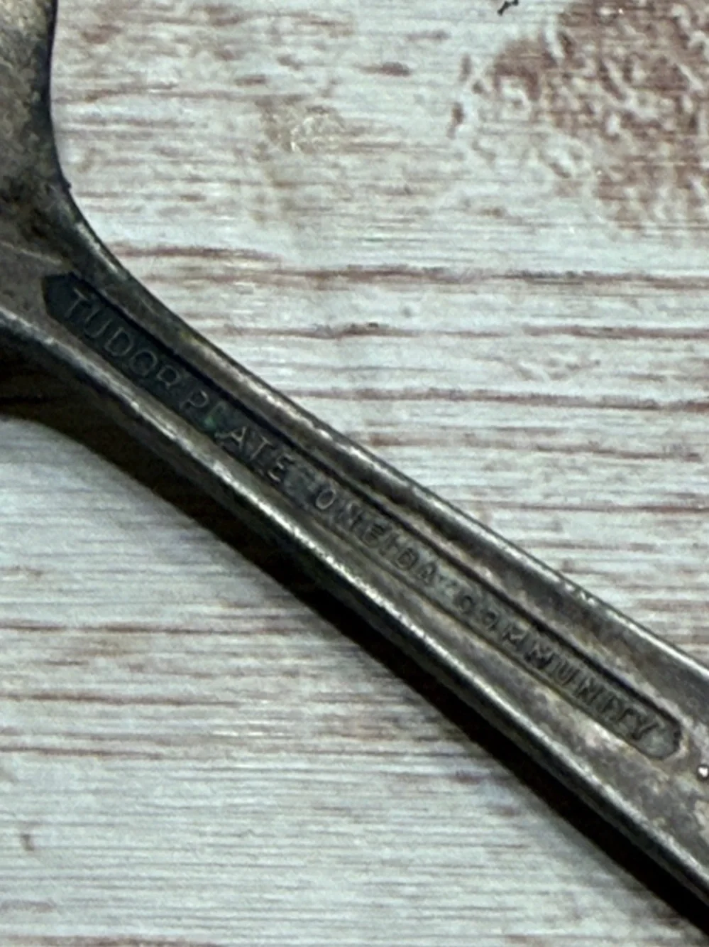 Vintage Oneida Tudor Plate Oneida Community Silver-Tone Floral Handle Baby Fork